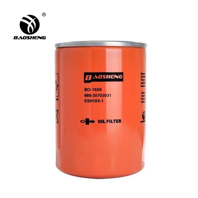 Filter Oli Ekskavator Kapasitas Besar Tahan Suhu Tinggi KSH103-1 689-36703021 Untuk Perlindungan Mesin KATO 130mm